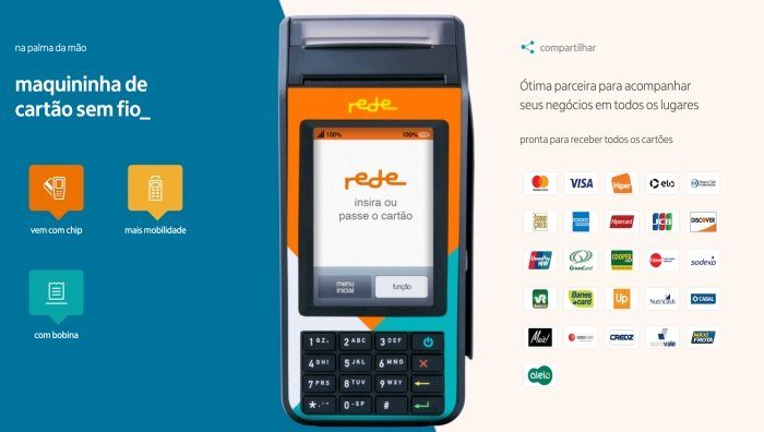 máquina de cartão REDE